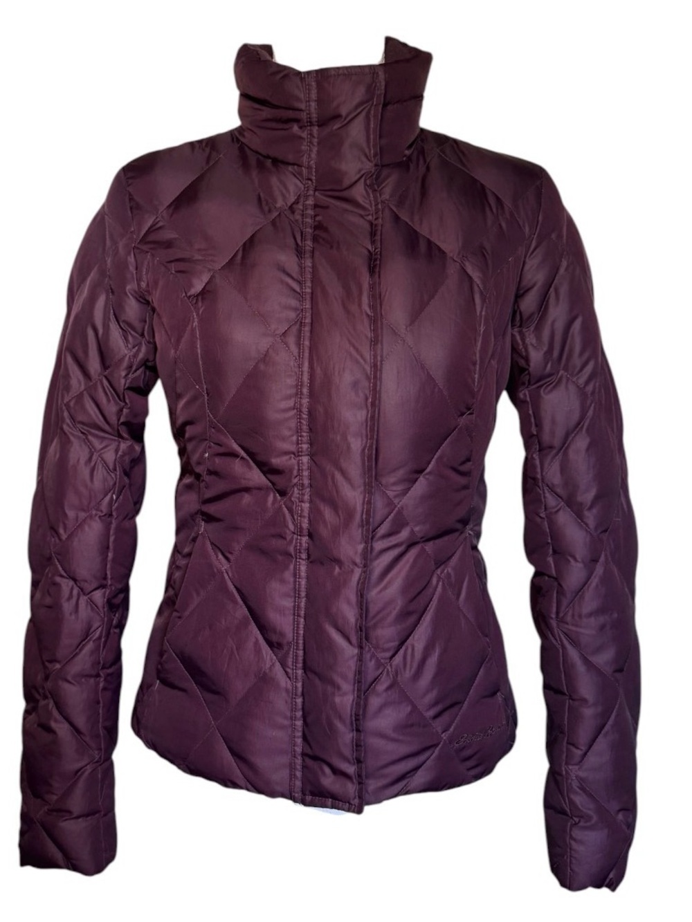 Eddie Bauer Women's Plum Diamond-Quilt Goose Down Puffer Jacket - XS